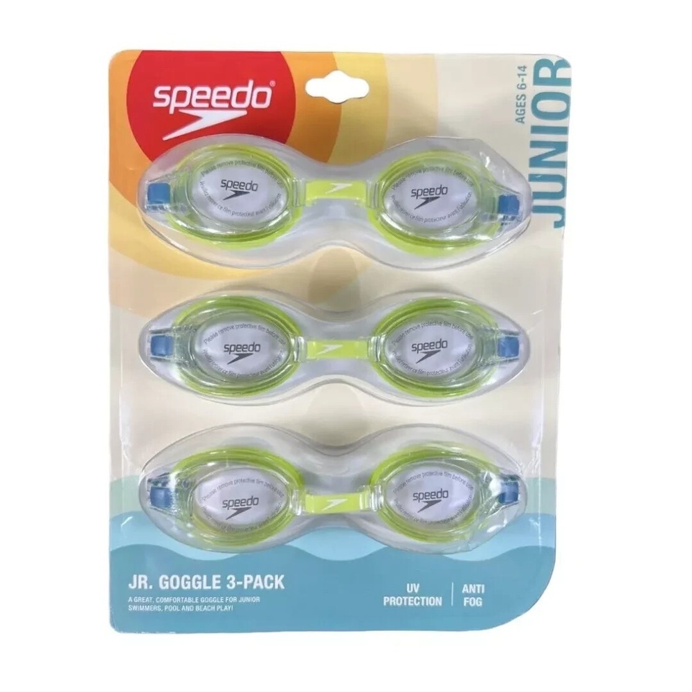 Speedo Swim Googles‎ 3-Pack Jr Size Ages 6-14 New